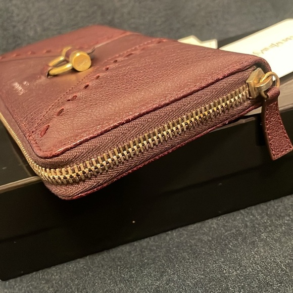 YSL Muse Deep Purple Leather Zippy Wallet EUC - Picture 4 of 13